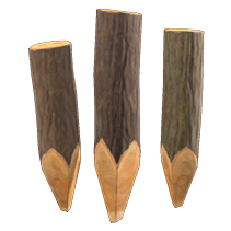 Lots de piquets tronc